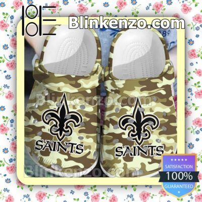 New Orleans Saints Camouflage Clogs