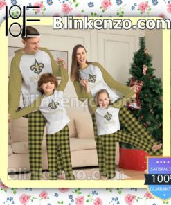 New Orleans Saints Family Matching Christmas Pajamas Set