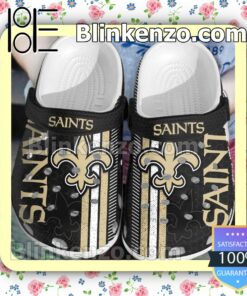 New Orleans Saints Hive Pattern Clogs