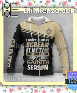 Wonderful New Orleans Saints I Don't Always Scream At My TV But When I Do NFL Polo Shirt