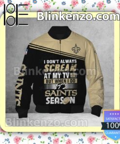 Top New Orleans Saints I Don't Always Scream At My TV But When I Do NFL Polo Shirt