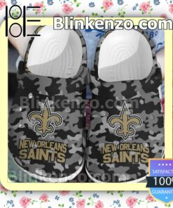 New Orleans Saints Logo Camouflage Clogs