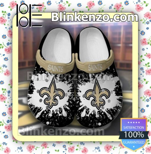 New Orleans Saints Logo Color Splash Clogs