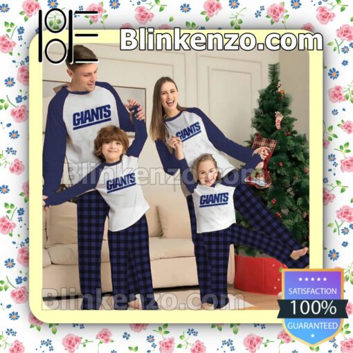 New York Giants Family Matching Christmas Pajamas Set