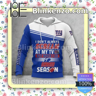Fantastic New York Giants I Don't Always Scream At My TV But When I Do NFL Polo Shirt