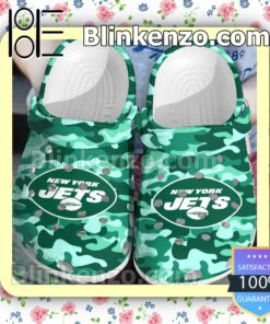 New York Jets Green Camouflage Clogs
