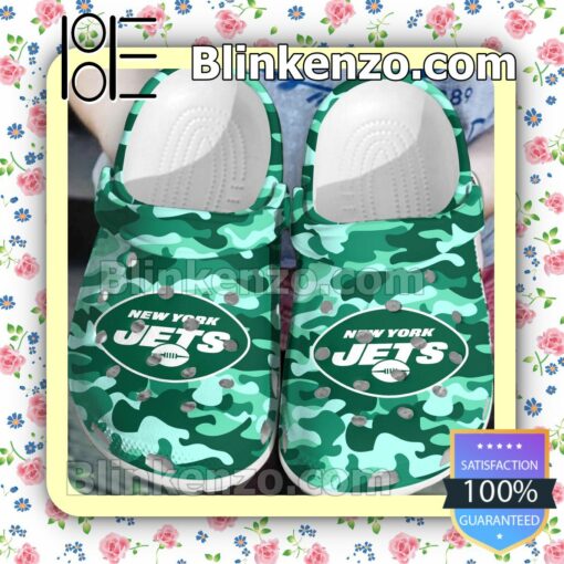 New York Jets Green Camouflage Clogs