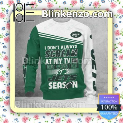 Beautiful New York Jets I Don't Always Scream At My TV But When I Do NFL Polo Shirt