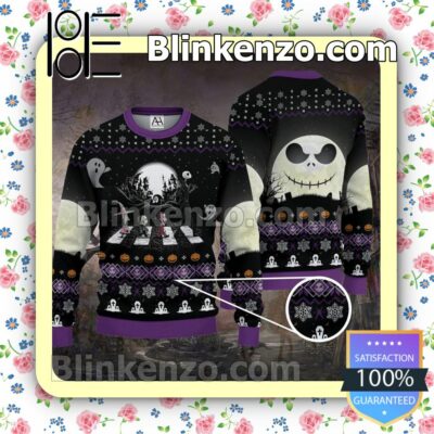 Nightmare Before Christmas Abbey Road Christmas Pullover Sweaters