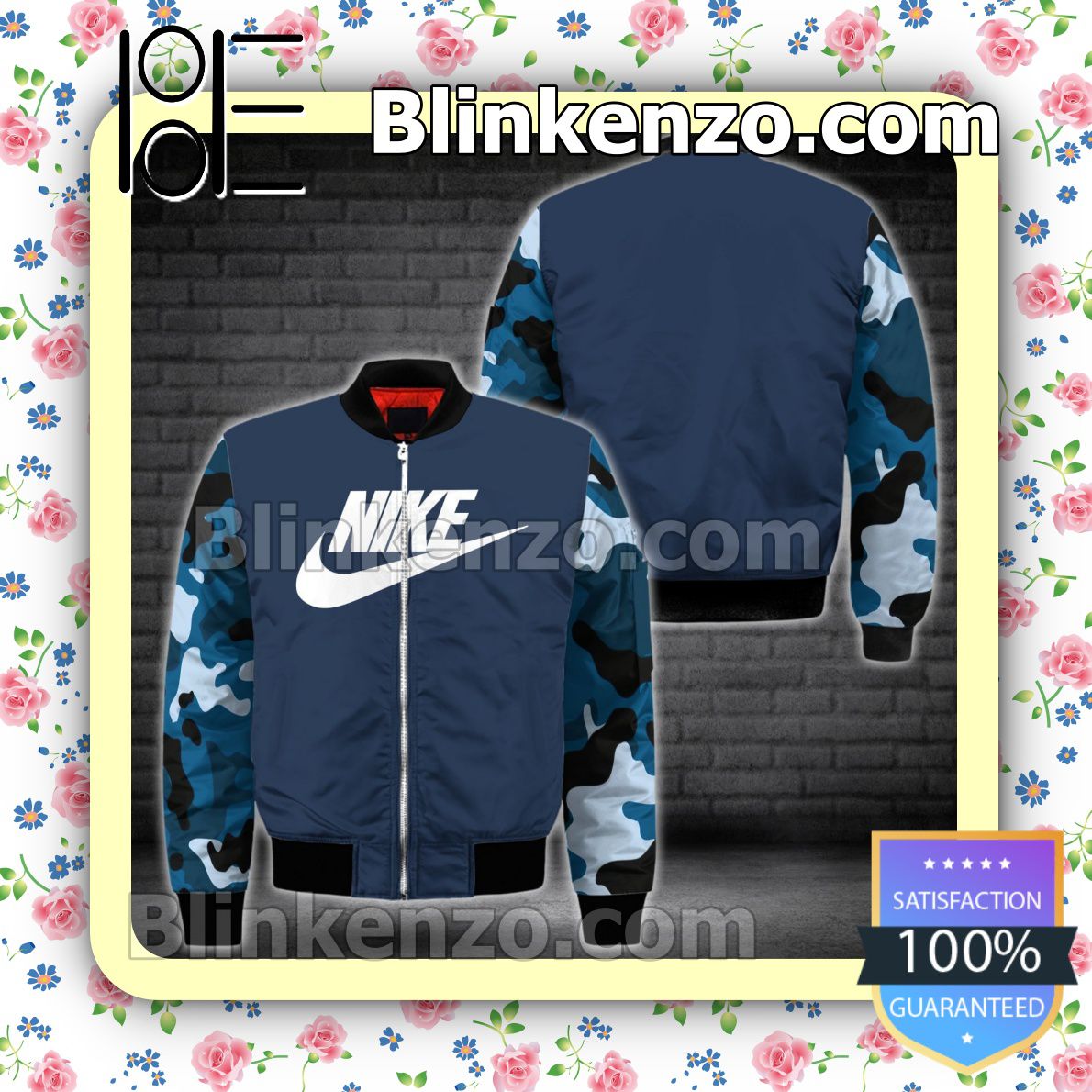 Nike Camouflage Navy Military Jacket Sportwear