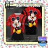 Nike With Cute Mickey Mouse Black And Red Brand Crewneck Tee