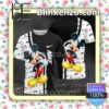 Nike With Mickey Mouse Black And White Brand Crewneck Tee