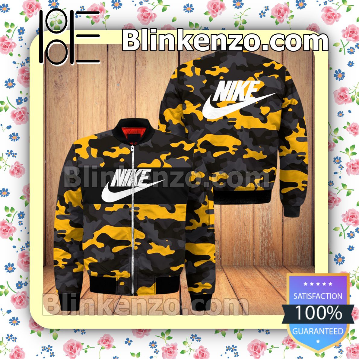 Nike Yellow Camouflage Military Jacket Sportwear