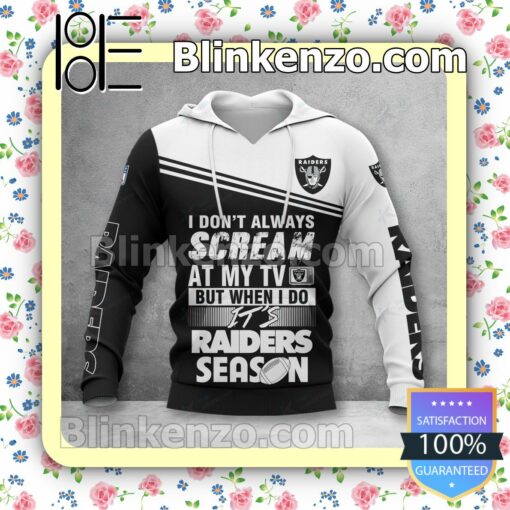 Amazing Oakland Raiders I Don't Always Scream At My TV But When I Do NFL Polo Shirt