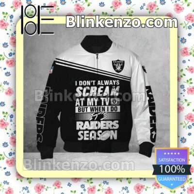 Great Oakland Raiders I Don't Always Scream At My TV But When I Do NFL Polo Shirt