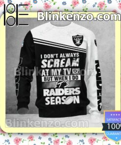 Perfect Oakland Raiders I Don't Always Scream At My TV But When I Do NFL Polo Shirt