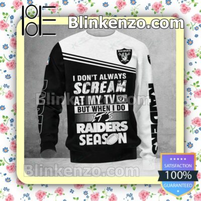 Perfect Oakland Raiders I Don't Always Scream At My TV But When I Do NFL Polo Shirt