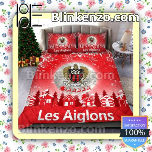 Ogc Nice Les Aiglons Christmas Duvet Cover