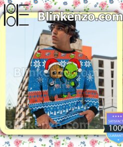 Oklahoma City Thunder Baby Groot And Grinch Christmas NBA Sweatshirts c