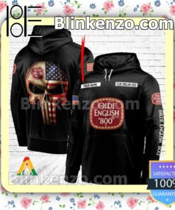 Olde English 800 Punisher Skull USA Flag Hoodie Shirt