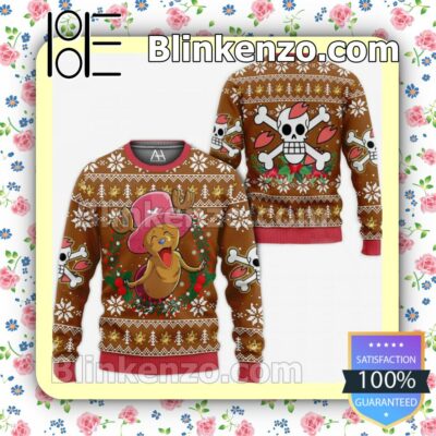 One Piece Happy Chopper Christmas Pullover Sweaters