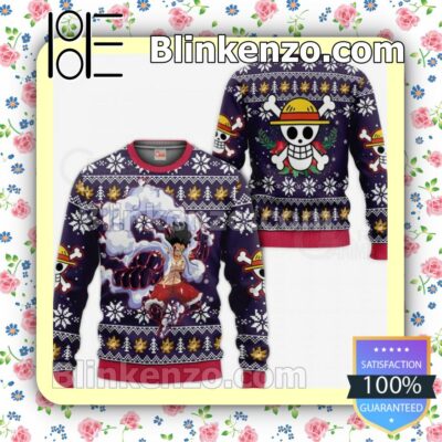 One Piece Luffy Gear 4 Christmas Pullover Sweaters