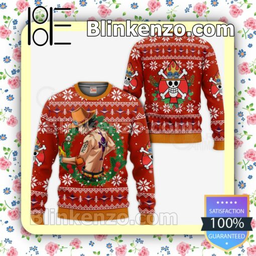 One Piece Portgas D. Ace Christmas Pullover Sweaters