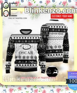Oscar de la Renta Brand Print Christmas Sweater