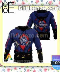 Pabst Blue Ribbon Scary Night Halloween 2022 Costume Hoodie