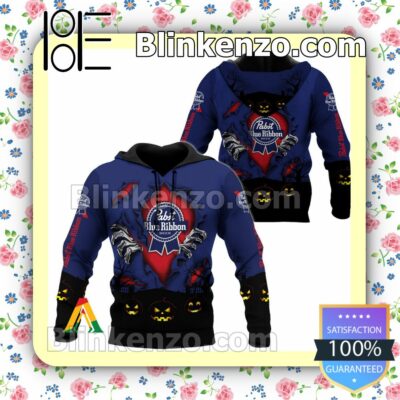 Pabst Blue Ribbon Scary Night Halloween 2022 Costume Hoodie