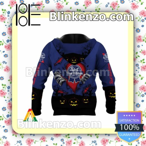 Pabst Blue Ribbon Scary Night Halloween 2022 Costume Hoodie c