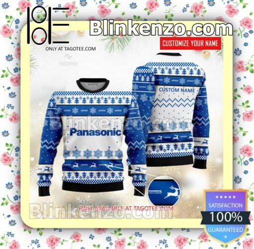 Panasonic Brand Print Christmas Sweater