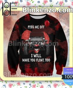 Pennywise Jeep Piss Me Off I Will Make You Float Too Halloween Ideas Hoodie Jacket a