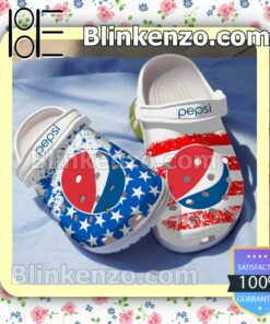 Pepsi American Flag Blue Red Clogs
