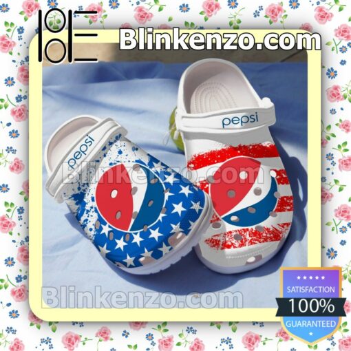 Pepsi American Flag Blue Red Clogs