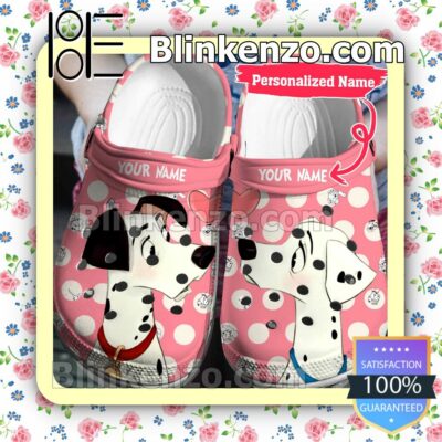 Personalized 101 Dalmatians Pink Halloween Clogs