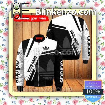 Personalized Adidas Black And White Military Jacket Sportwear