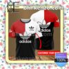 Personalized Adidas Mix Color Red White And Black Brand Crewneck Tee