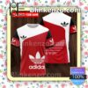 Personalized Adidas Red And White Brand Crewneck Tee