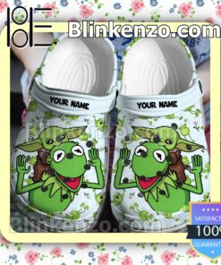 Personalized Baby Yoda And Frog Halloween Clogs
