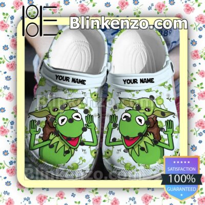 Personalized Baby Yoda And Frog Halloween Clogs
