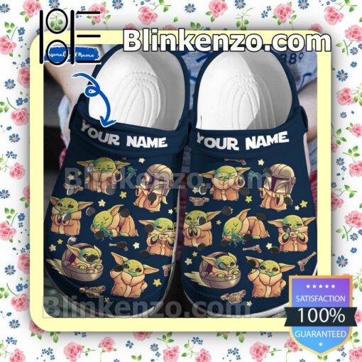 Personalized Baby Yoda And The Mandalorian Halloween Clogs