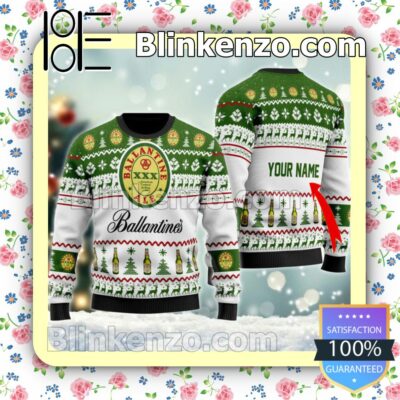 Personalized Ballantine Beer Christmas Pullover Sweaters