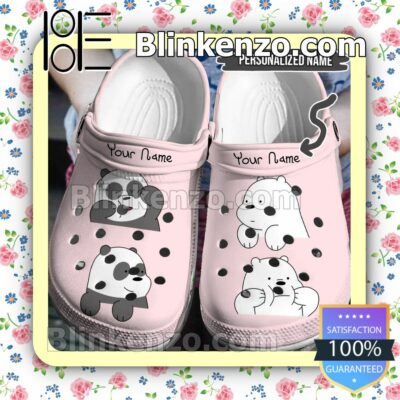 Personalized Bears Pink Halloween Clogs