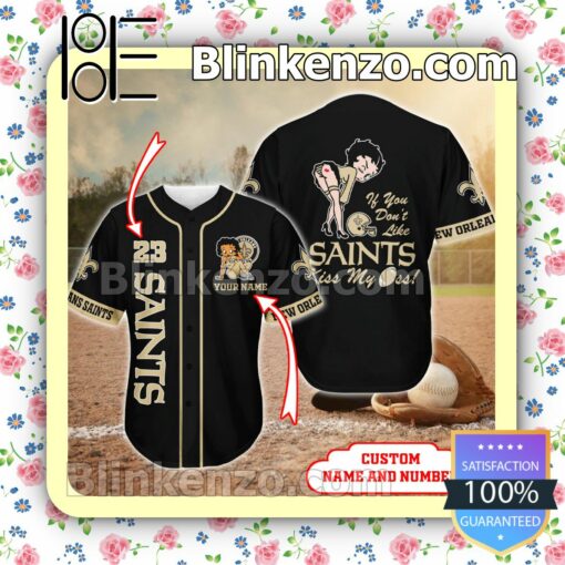 Personalized Betty Boop New Orleans Saints Hip Hop Short Sleeves