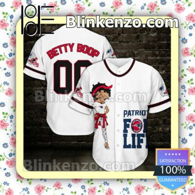 Personalized Betty Boop Patriots For Life Hip Hop Short Sleeves