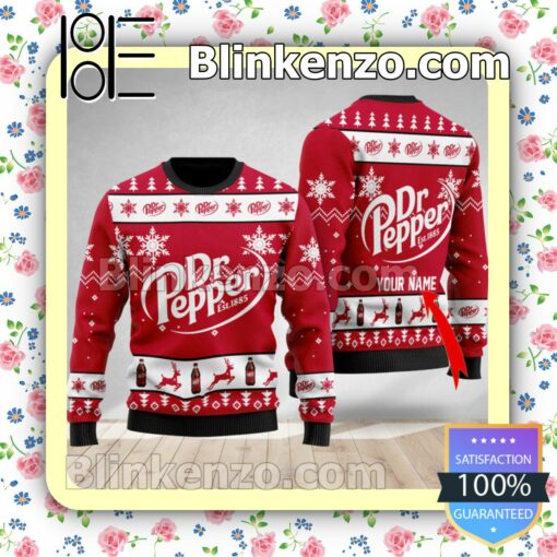 Personalized Dr Pepper Christmas Pullover Sweaters