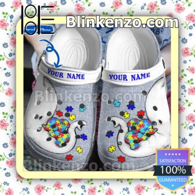 Personalized Elephant Family Autism Halloween Clogs