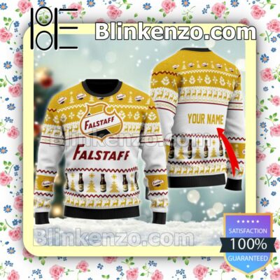 Personalized Falstaff Beer Christmas Pullover Sweaters