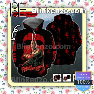 Personalized Friday The 13th Jason Voorhees Blood Hand Women Tank Top Pant Set